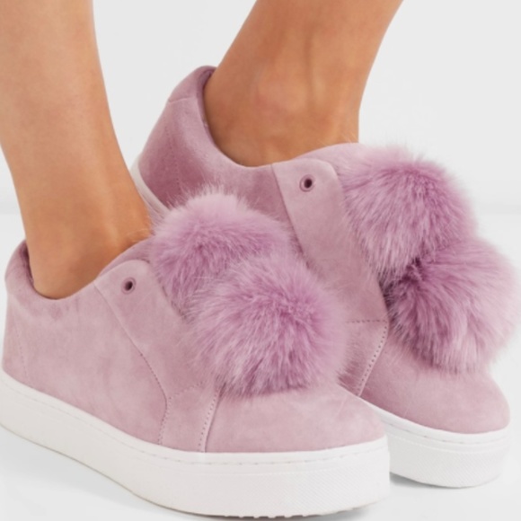 Sam Edelman Shoes - NEW Sam Edelman Leya Suede Slip on Pom Pink  8.5